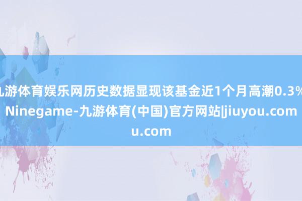 九游体育娱乐网历史数据显现该基金近1个月高潮0.3%-Ninegame-九游体育(中国)官方网站|jiuyou.com